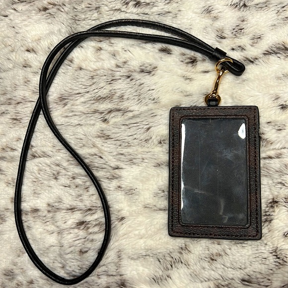 NEW Coach Jacquard Leather Lanyard - Picture 3 of 4